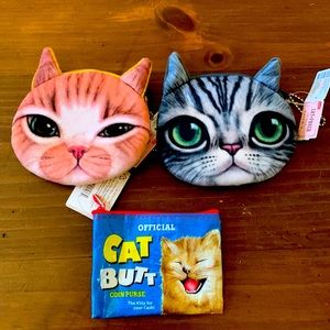 Cat Pouch Lot of 3